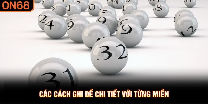 Các cách ghi đề chi tiết với từng miền